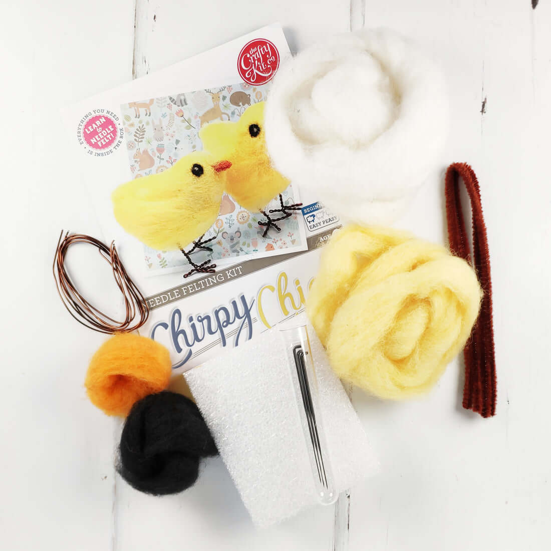 Chirpy Chicks Needle Felting Craft Kit image 1