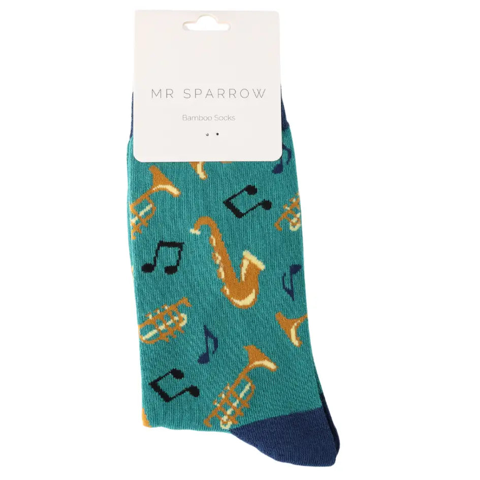 Mr Sparrow Brass Band Socks: Teal image 0