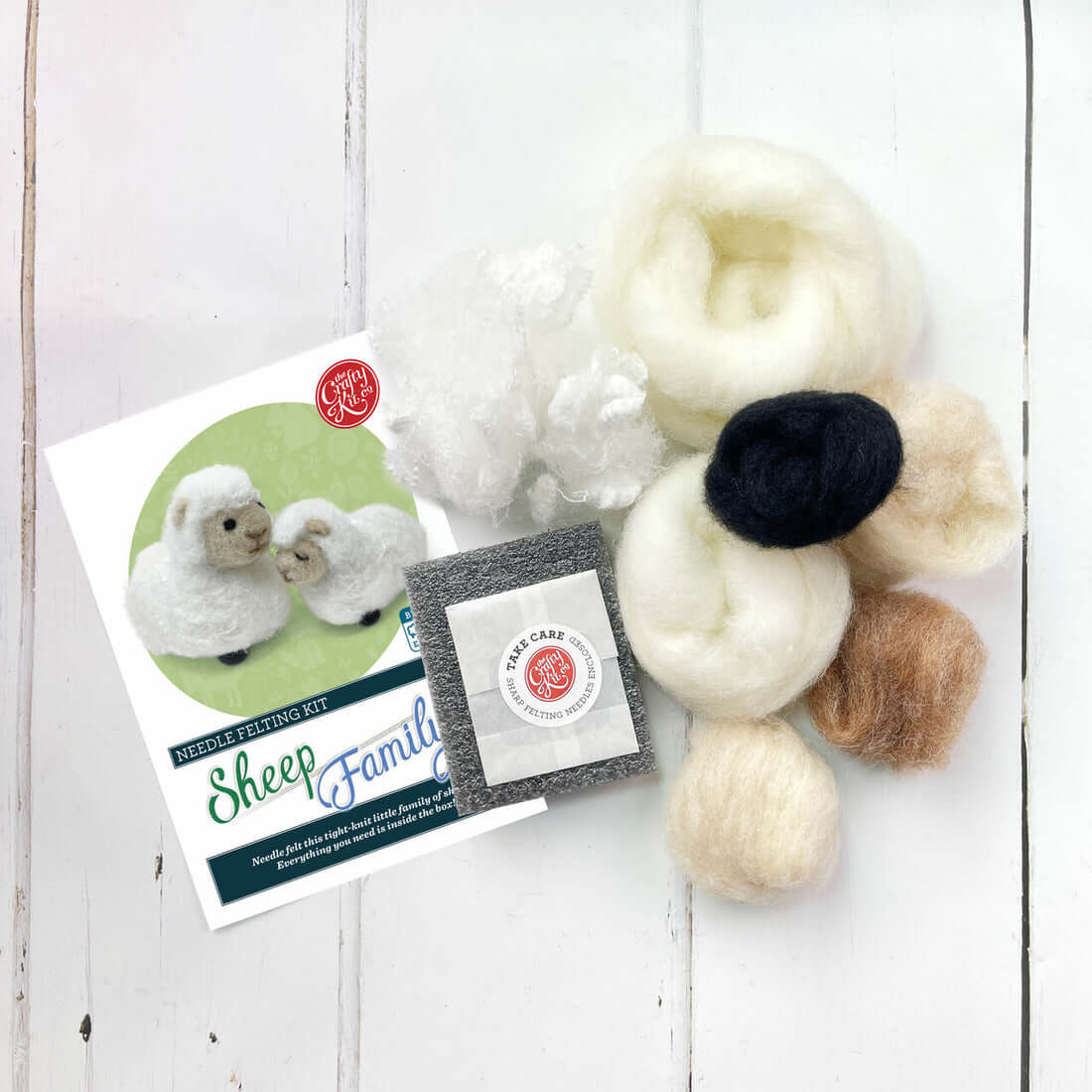 Sheep Family Needle Felt Craft Kit image 1