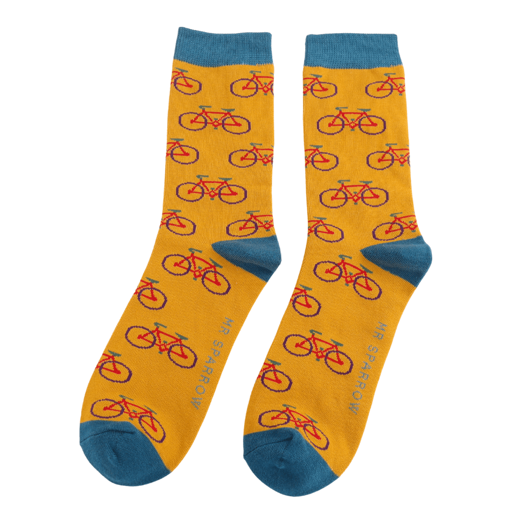 Mr Sparrow Cycling Socks: Mustard image 1