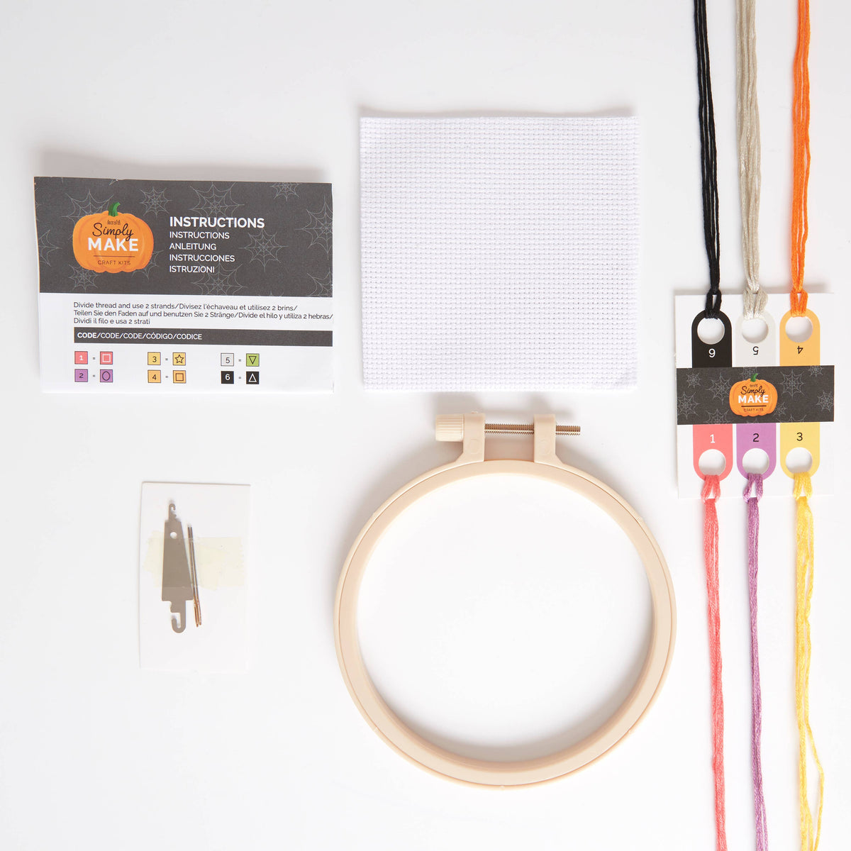 Simply Make Flowers & Skull Cross Stitch Kit at Bibelot Leek UK Stockist