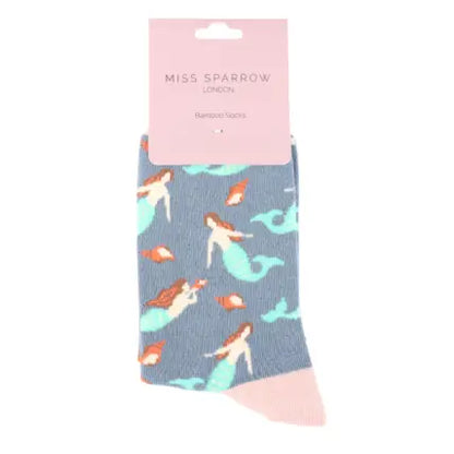 Miss Sparrow Mermaids Socks: Denim image 0