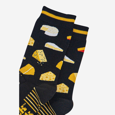 Cheese Bamboo Socks in Black