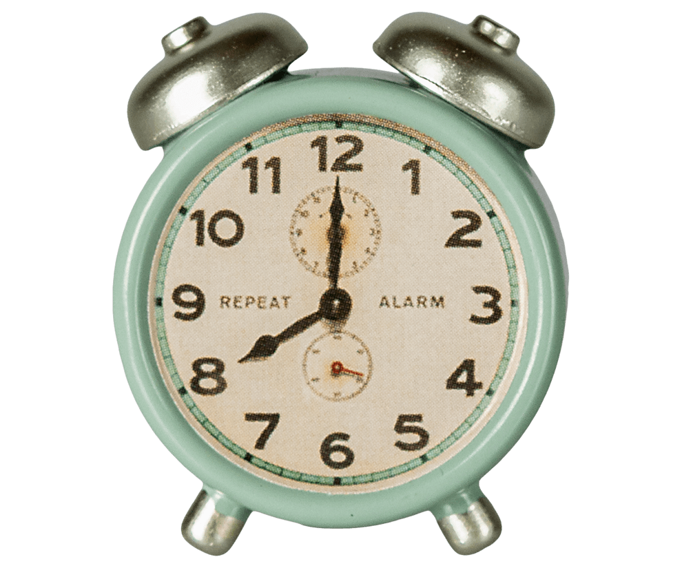 Maileg Mouse Alarm Clock - Mint image 0