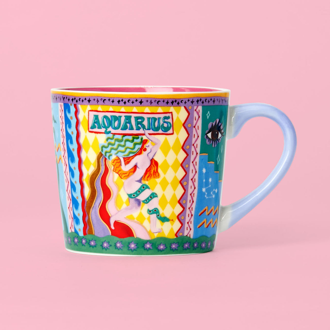 Eleanor Bowmer - Aquarius Zodiac Mug Bibelot Leek UK Stockist