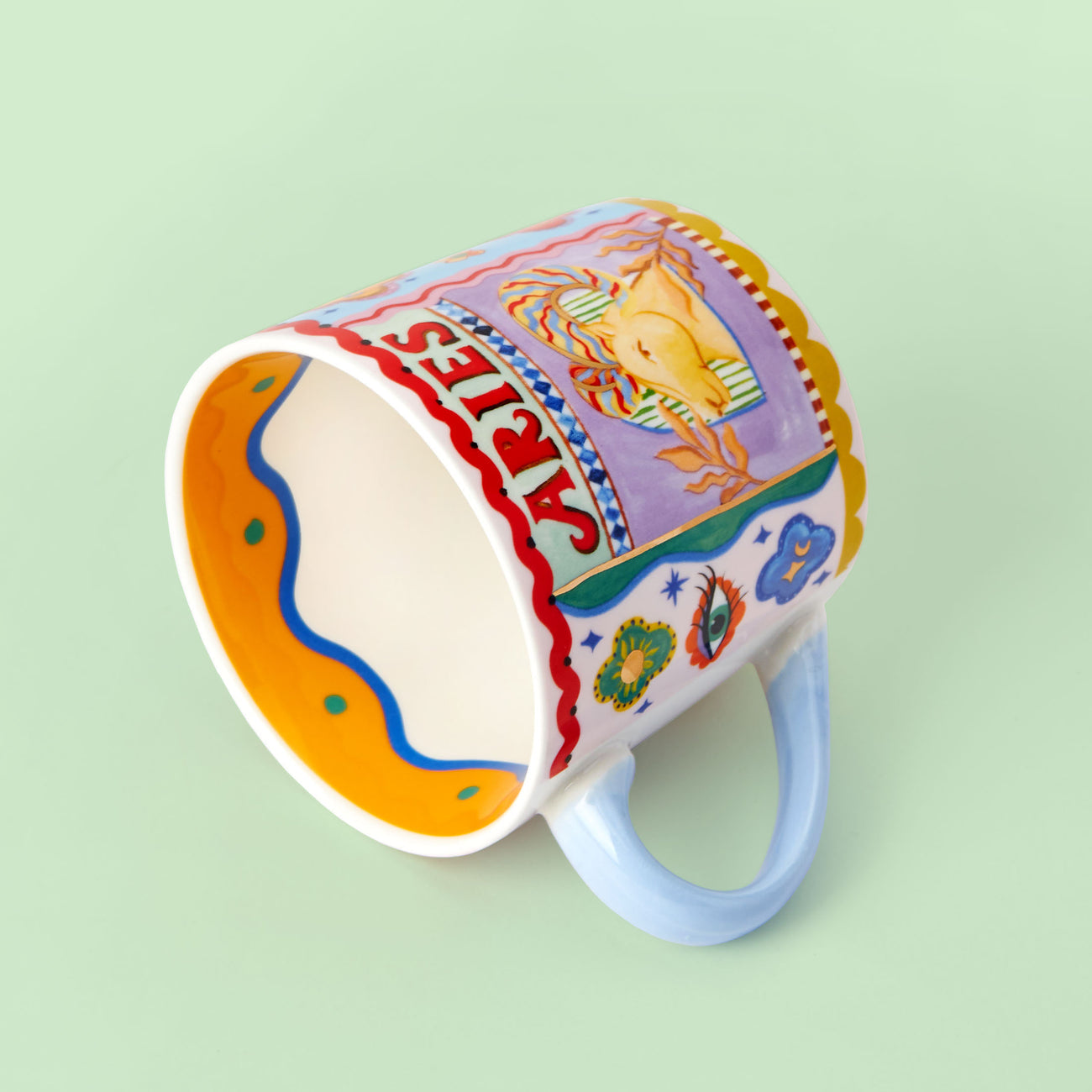 Eleanor Bowmer - Aries Zodiac Mug Bibelot Leek, UK Stockist