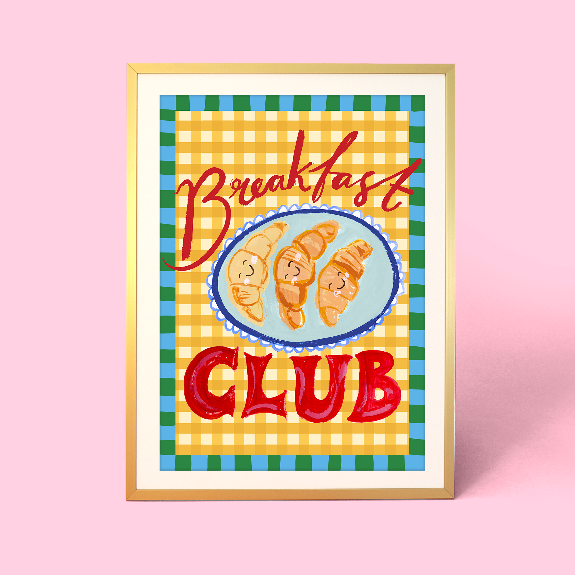 Eleanor Bowmer - Croissant Breakfast Club A3 Print Bibelot Leek UK Stockist