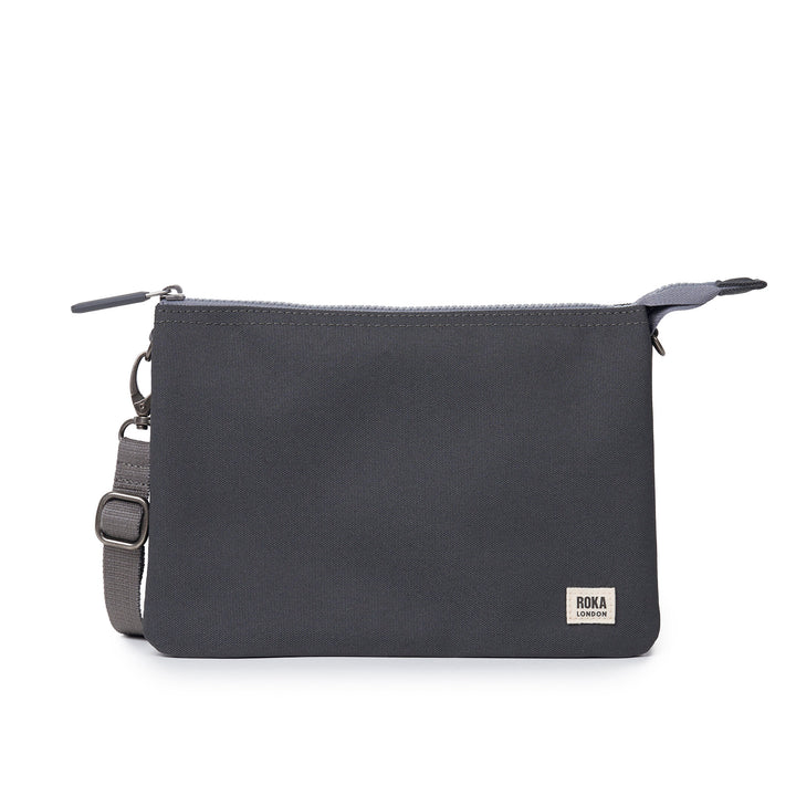 Roka Carnaby Crossbody XL Faded Black Recycled Canvas