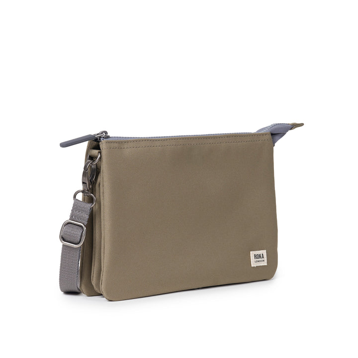 Roka Carnaby Crossbody XL Taupe Recycled Canvas