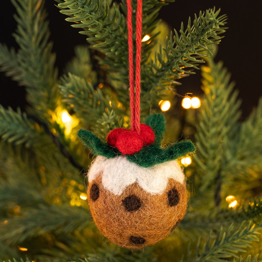Amica Felt fair trade Mini Christmas Pudding Decoration