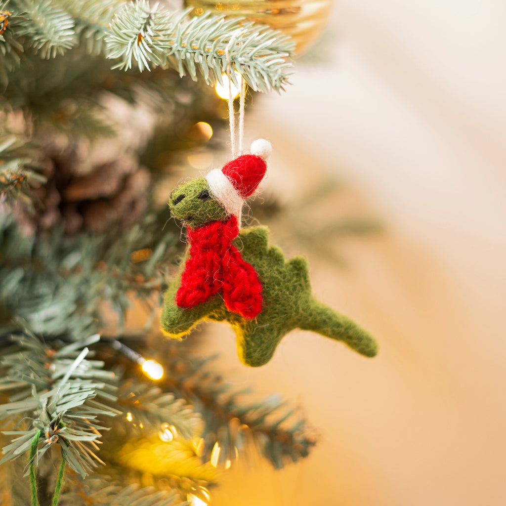 Amica Felt fair trade Mini Christmas Diplodocus Decoration