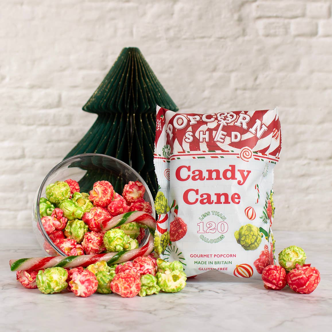 Popcorn Shed Candy Cane Popcorn Snack Pack at Bibelot Leek UK Stockist