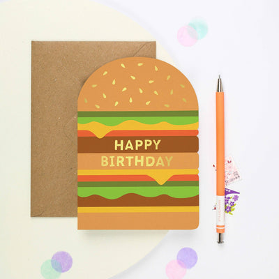 Mifkins Cheeseburger Shaped Birthday Card at Bibelot Leek