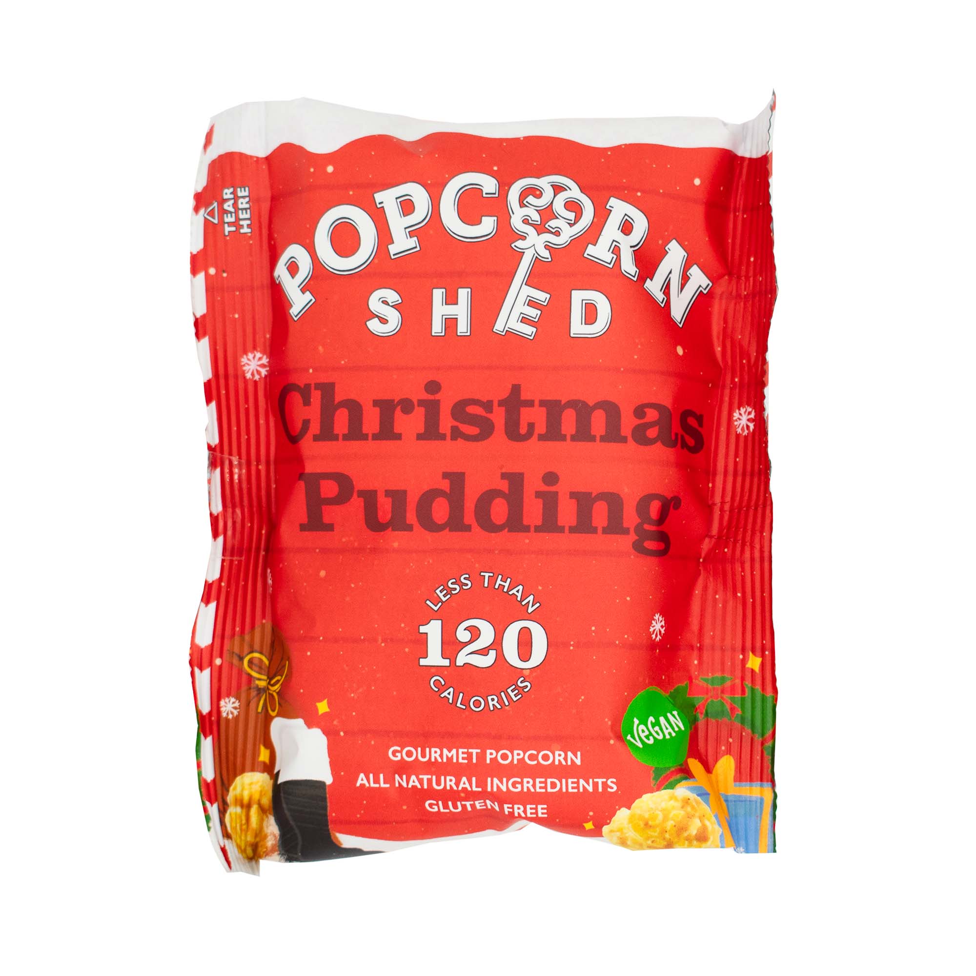 Christmas Pudding Popcorn Snack Pack (Vegan) UK stockist