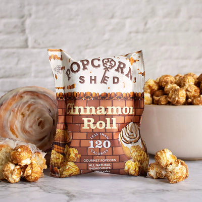 Popcorn Shed Cinnamon Roll Popcorn Snack Pack at Bibelot Leek UK Stockist