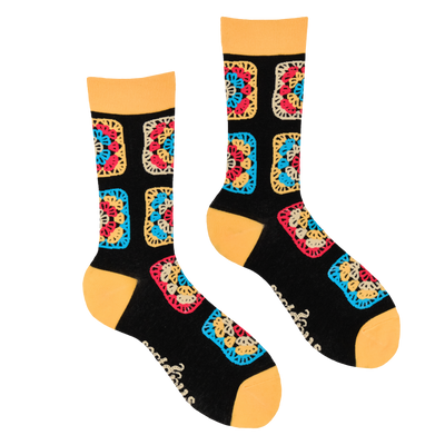 Crochet Socks - Granny Squares