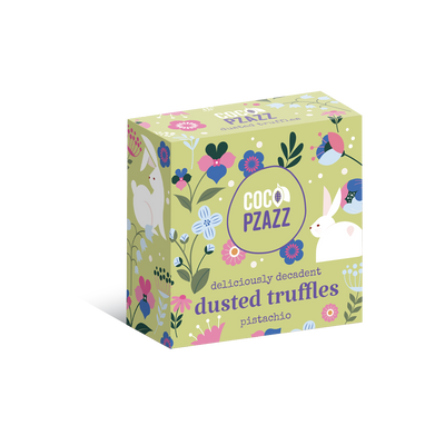 Coco Pzazz Easter Pistachio Dusted Truffles 125g at Bibelot Leek