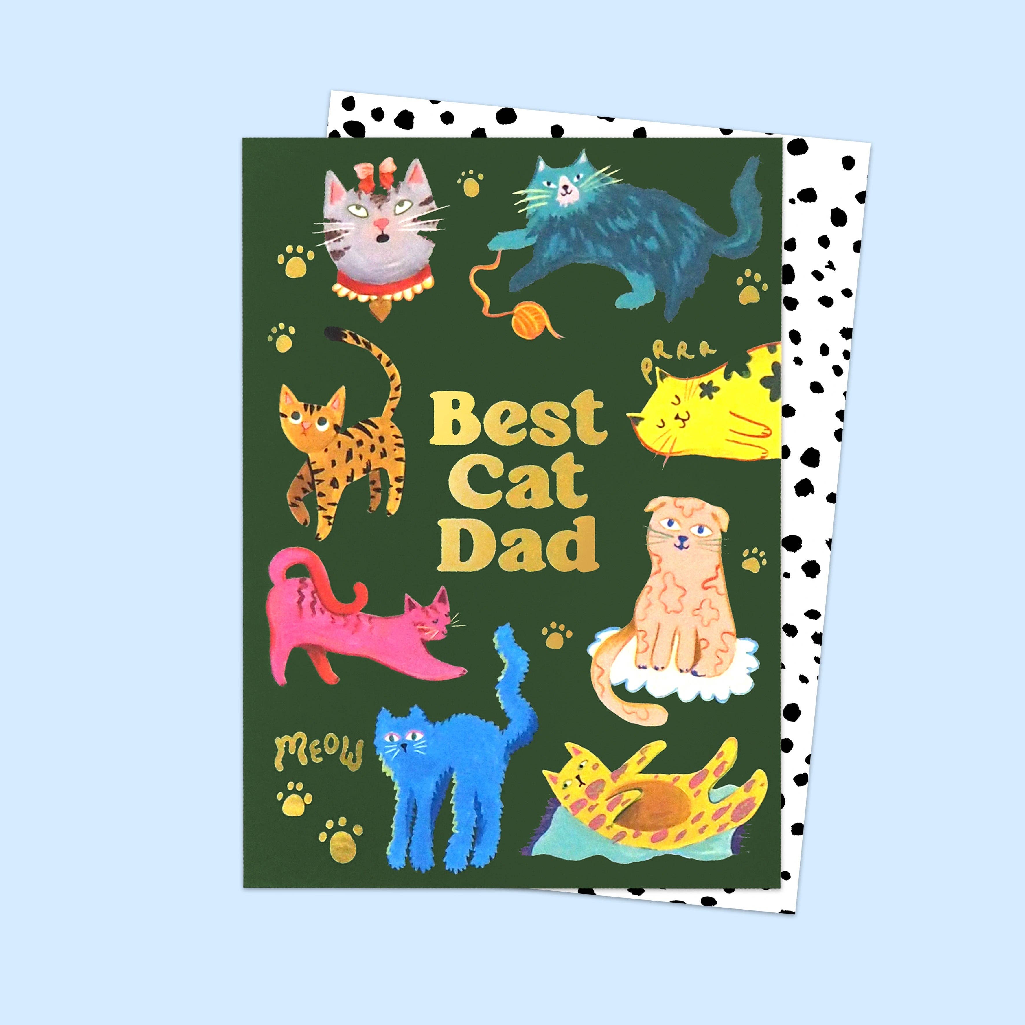 Eleanor Bowmer Best Cat Dad Card at Bibelot Leek