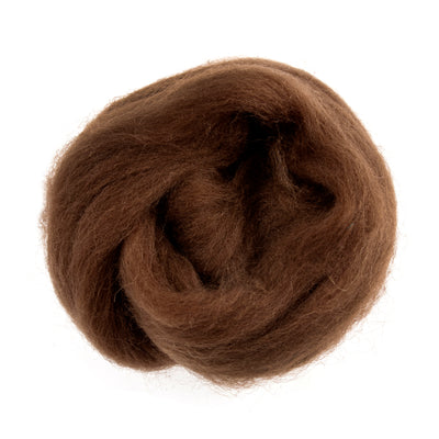Trimits Natural Wool Roving: 10g 004 fudge brown