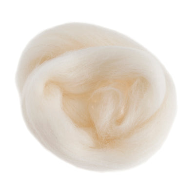 Trimits Natural Wool Roving: 10g 301 white