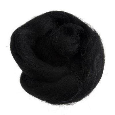 Trimits Natural Wool Roving: 10g 303 black