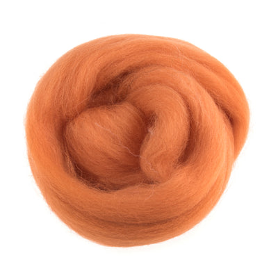 Trimits Natural Wool Roving: 10g 305 orange