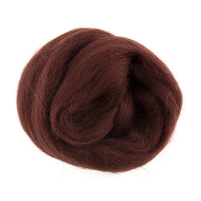 Trimits Natural Wool Roving: 10g 306 cocolate brown