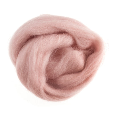 Trimits Natural Wool Roving: 10g 323 powder pink