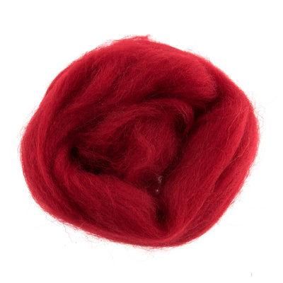 Trimits Natural Wool Roving: 10g 324 dark red