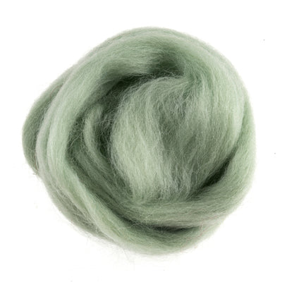 Trimits Natural Wool Roving: 10g 332 mint green