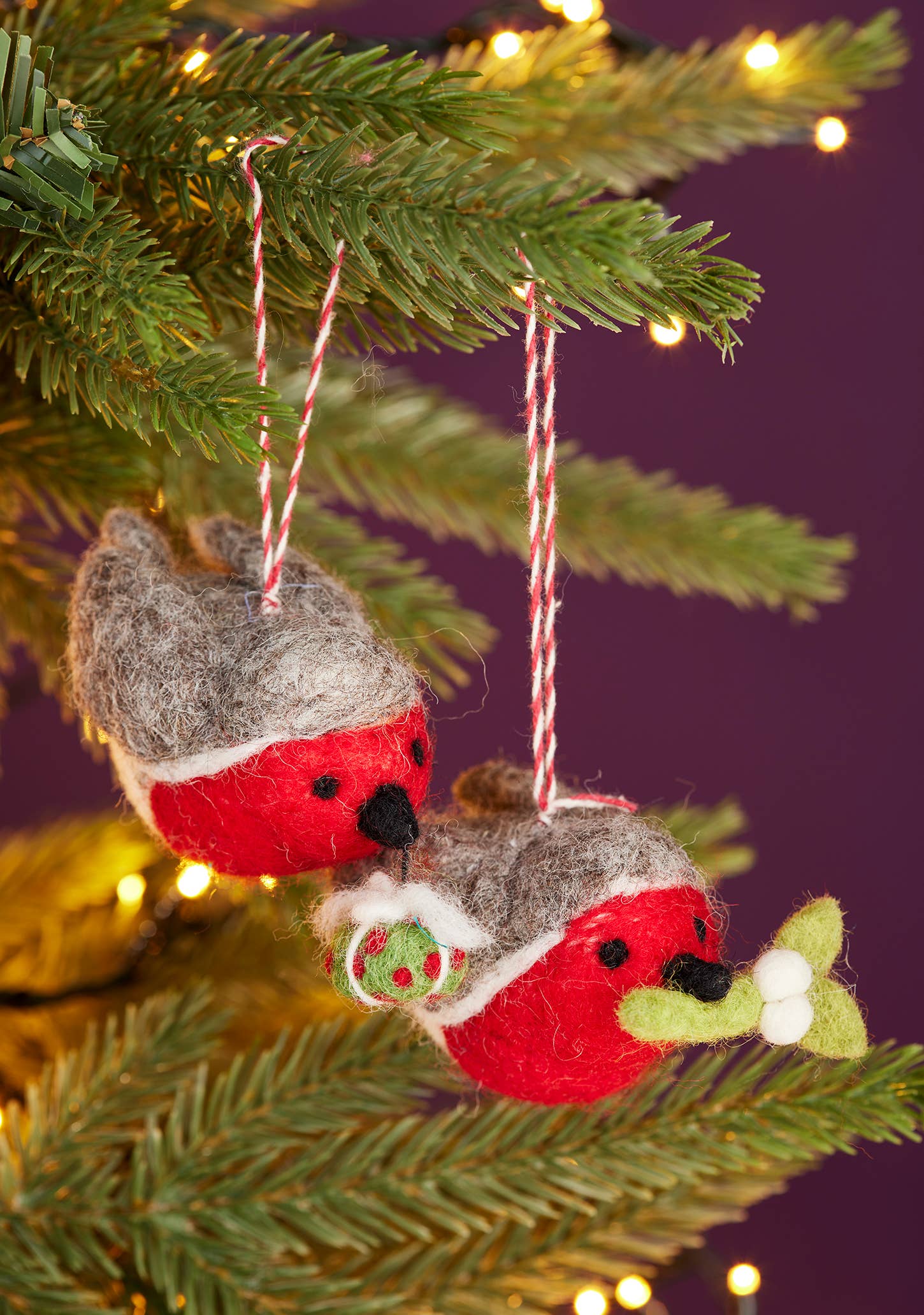 Namaste Fair Trade Felt Carry Robin Decoration