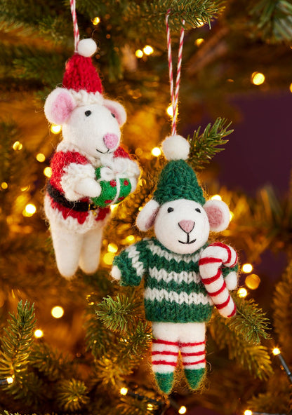 Namaste fair trade Felt Santa Elf Decoration