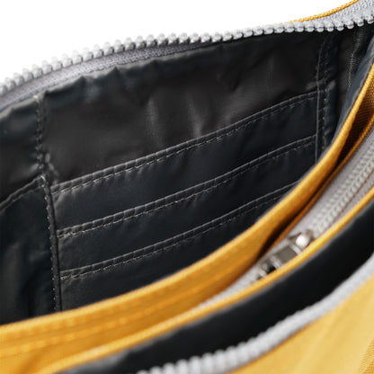 Roka Carnaby Crossbody XL Flax Recycled Canvas Bibelot Leek Staffordshire UK