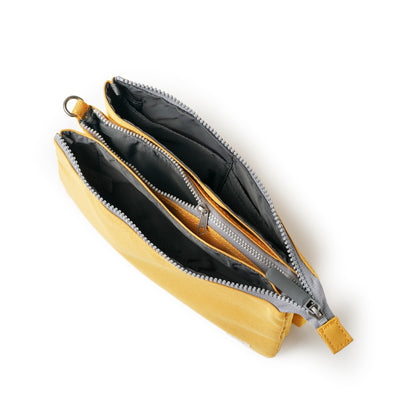 Roka Carnaby Crossbody XL Flax Recycled Canvas Bibelot Leek Staffordshire UK