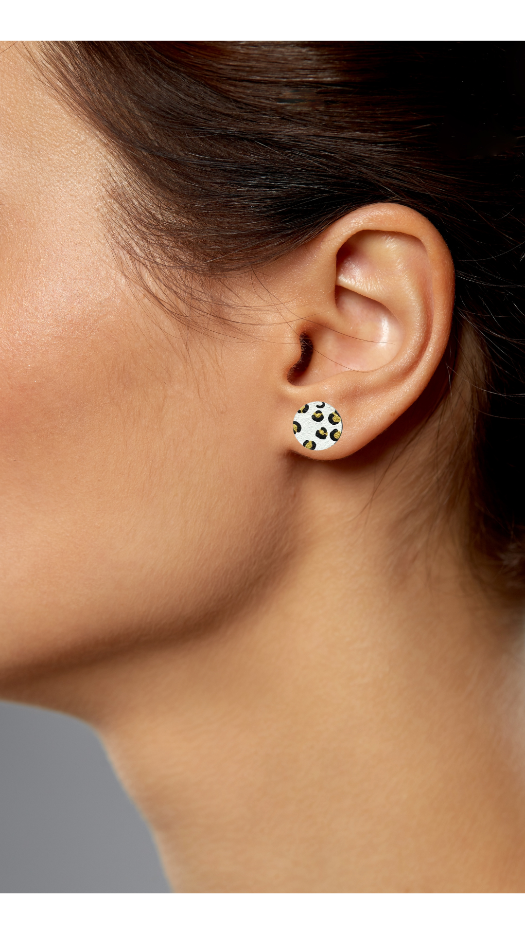 Gold Leopard Four Piece Stud Earring Set