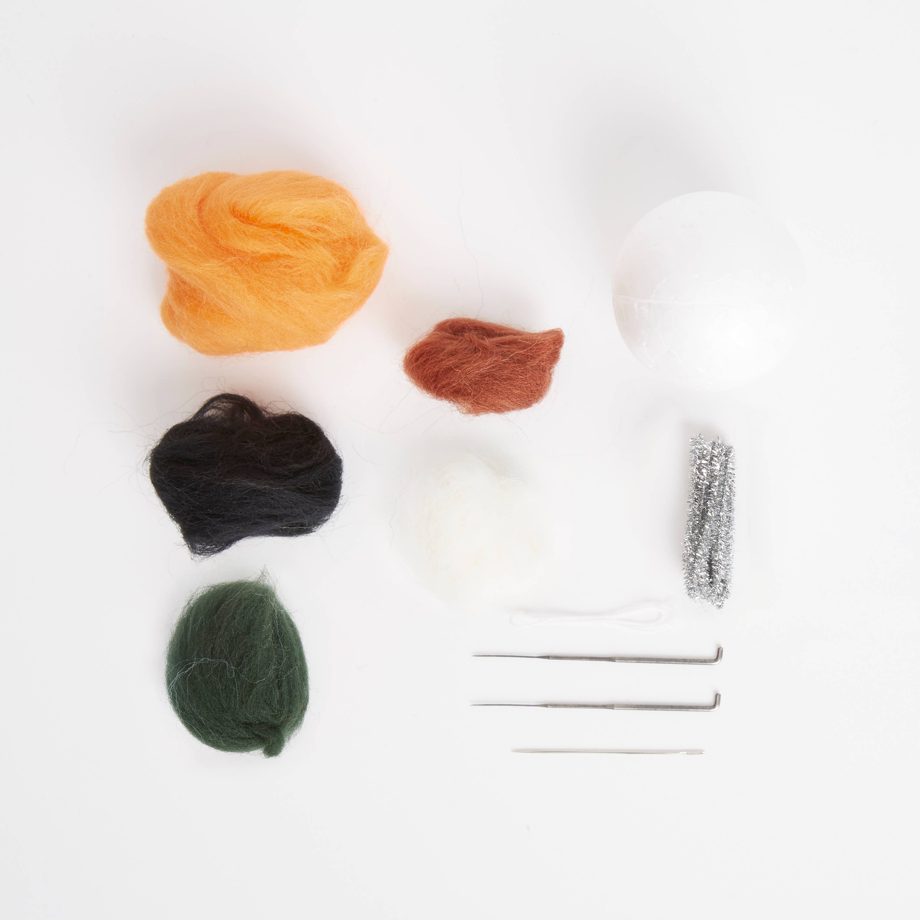 Halloween Pumpkin Trio Needle Felting Kit 
