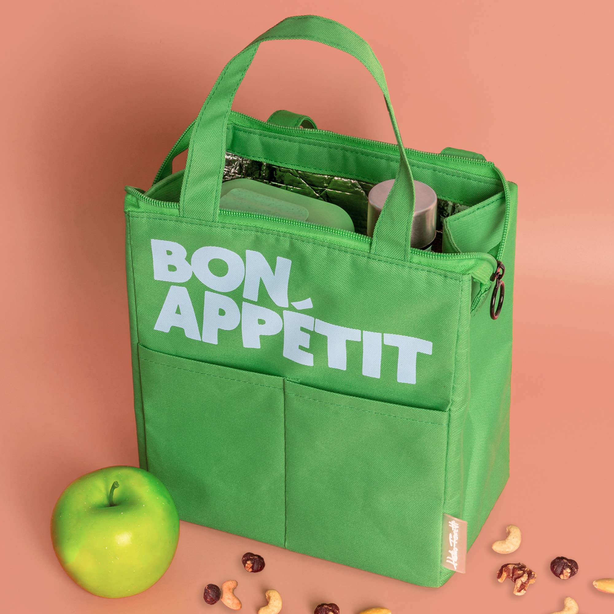 Helio Ferretti Bon Appetit Lunch Bag - Green Lunch Bag Bibelot Leek UK Stockist