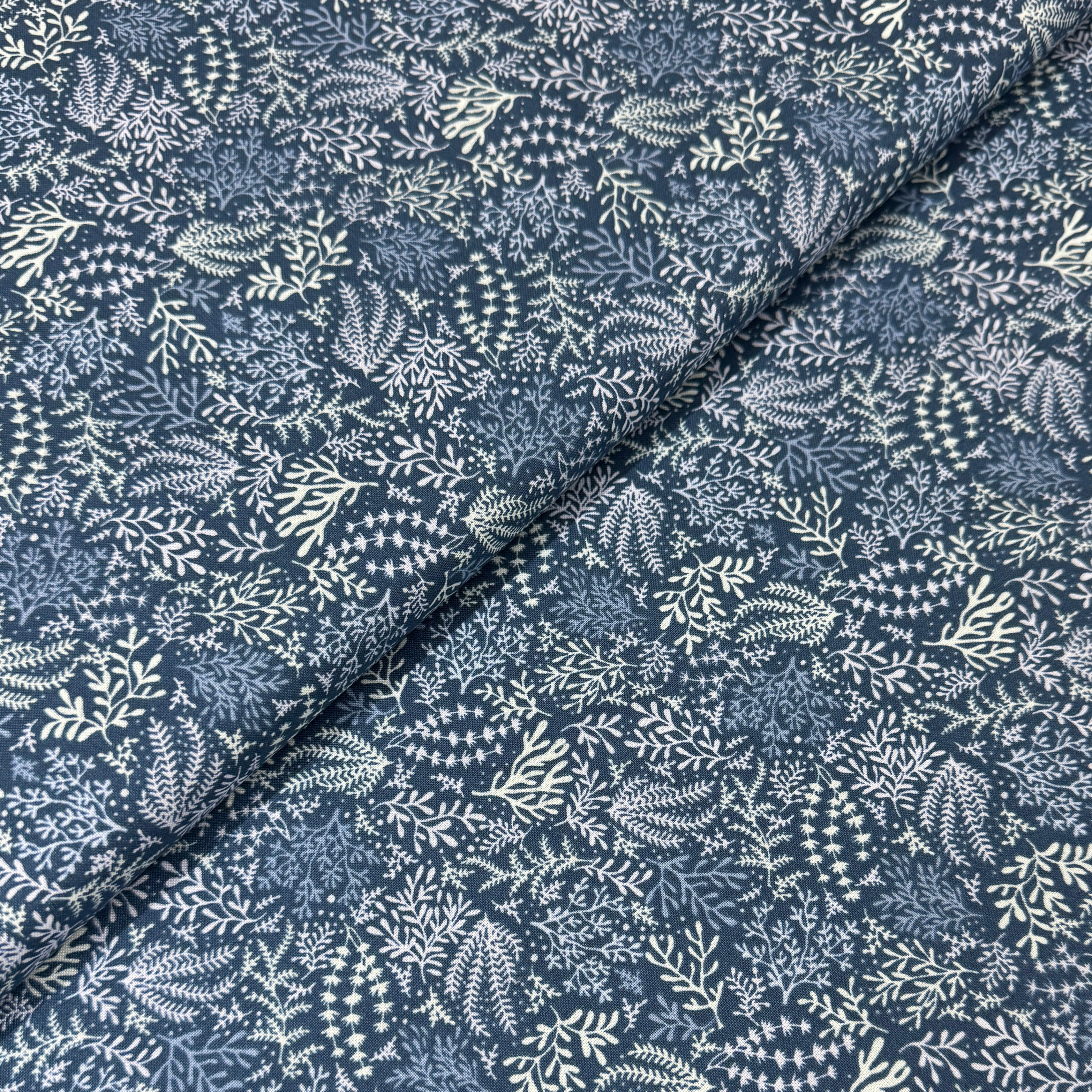 Makower Driftwood Seagrass Blue 178/B Cotton Fabric at Bibelot, Leek