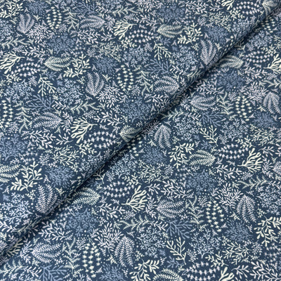 Makower Driftwood Seagrass Blue 178/B Cotton Fabric at Bibelot, Leek