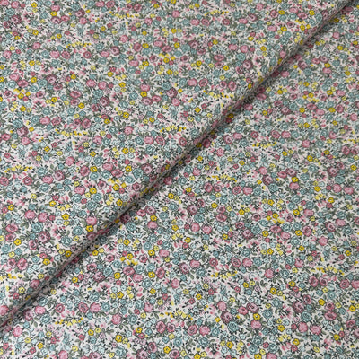 Makower Petite Fleur Rose Pink 181/P Cotton Fabric at Bibelot, Leek