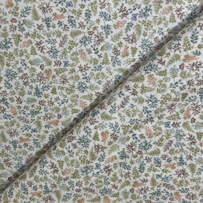 Makower Little Ones Foliage Cream 192/Q Cottn Fabric at Bibelot, Leek