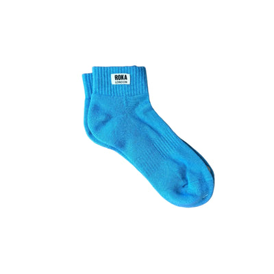Roka London Women's Wembley Crop Socks in Adriatic at Bibelot Leek