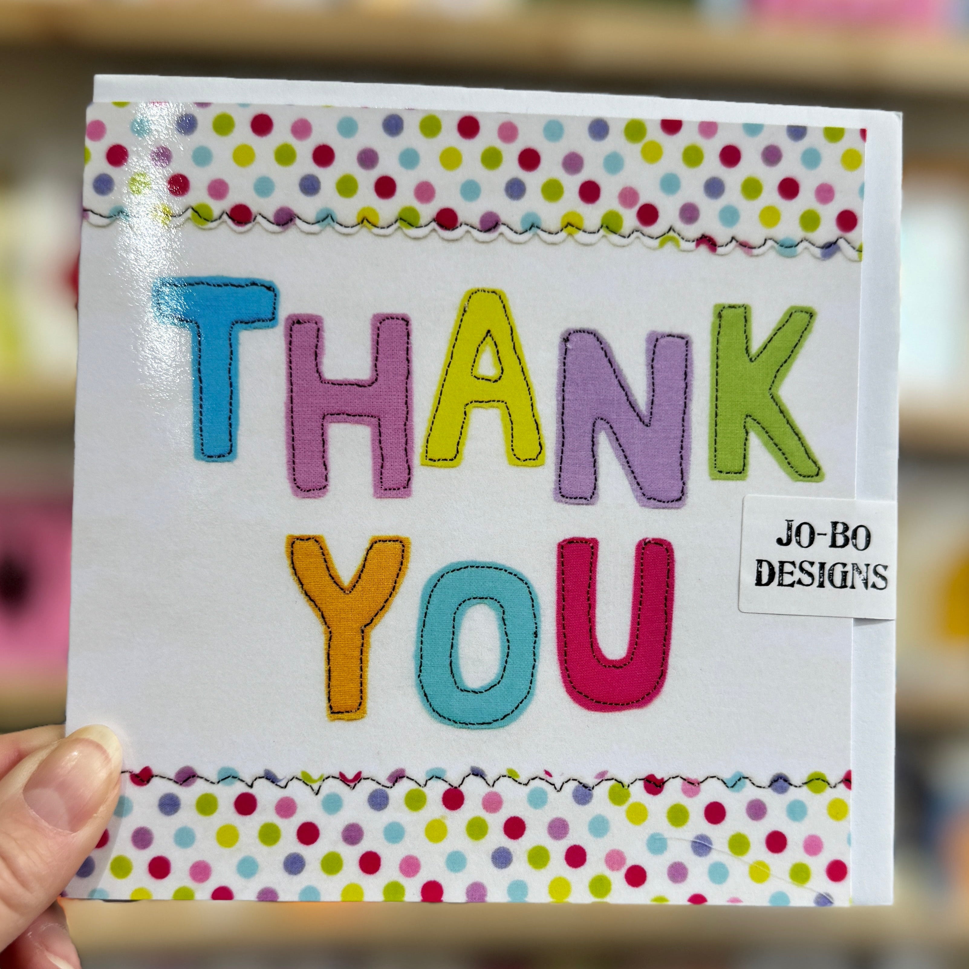 Jo-Bo Designs Spotty Thank You Card at Bibelot Leek
