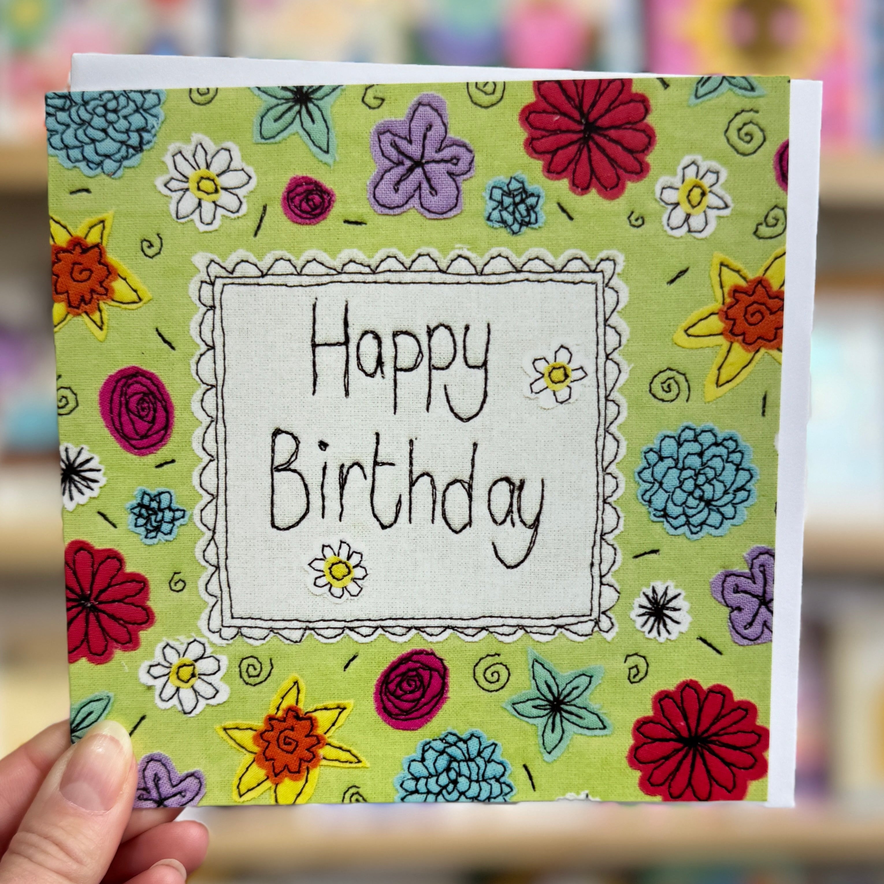 Jo Bo Designs Daisy Flowers Happy Birthday Card  at Bibelot Leek