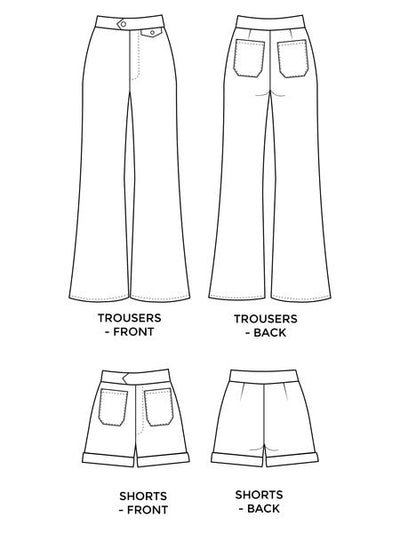 Tilly and the Buttons Jessa Trousers or Shorts Sewing Pattern