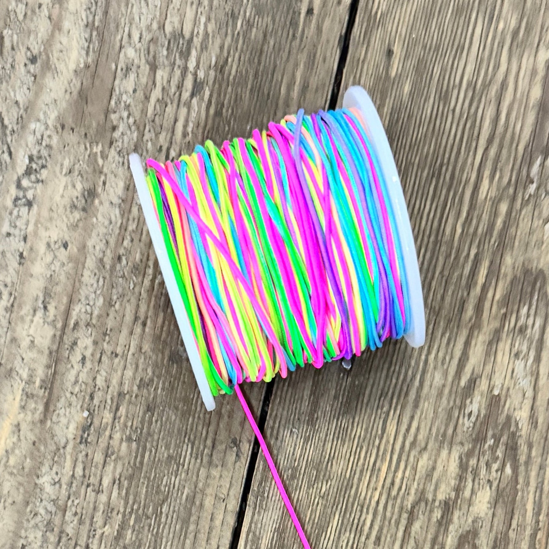 Jewellery Elastic 1mm Multi - Sold Per Metre at Bibelot Leek