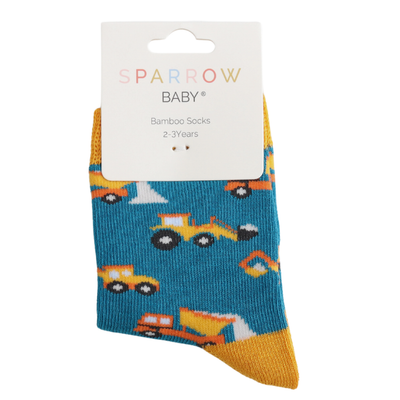 Miss Sparrow Baby Trucks Teal (2-3yrs) at Bibelot Leek