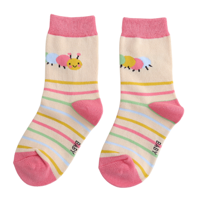 Miss Sparrow Baby Caterpillar Cream Socks (2-3yrs & 4-6yrs) at Bibelot leek UK Stockist