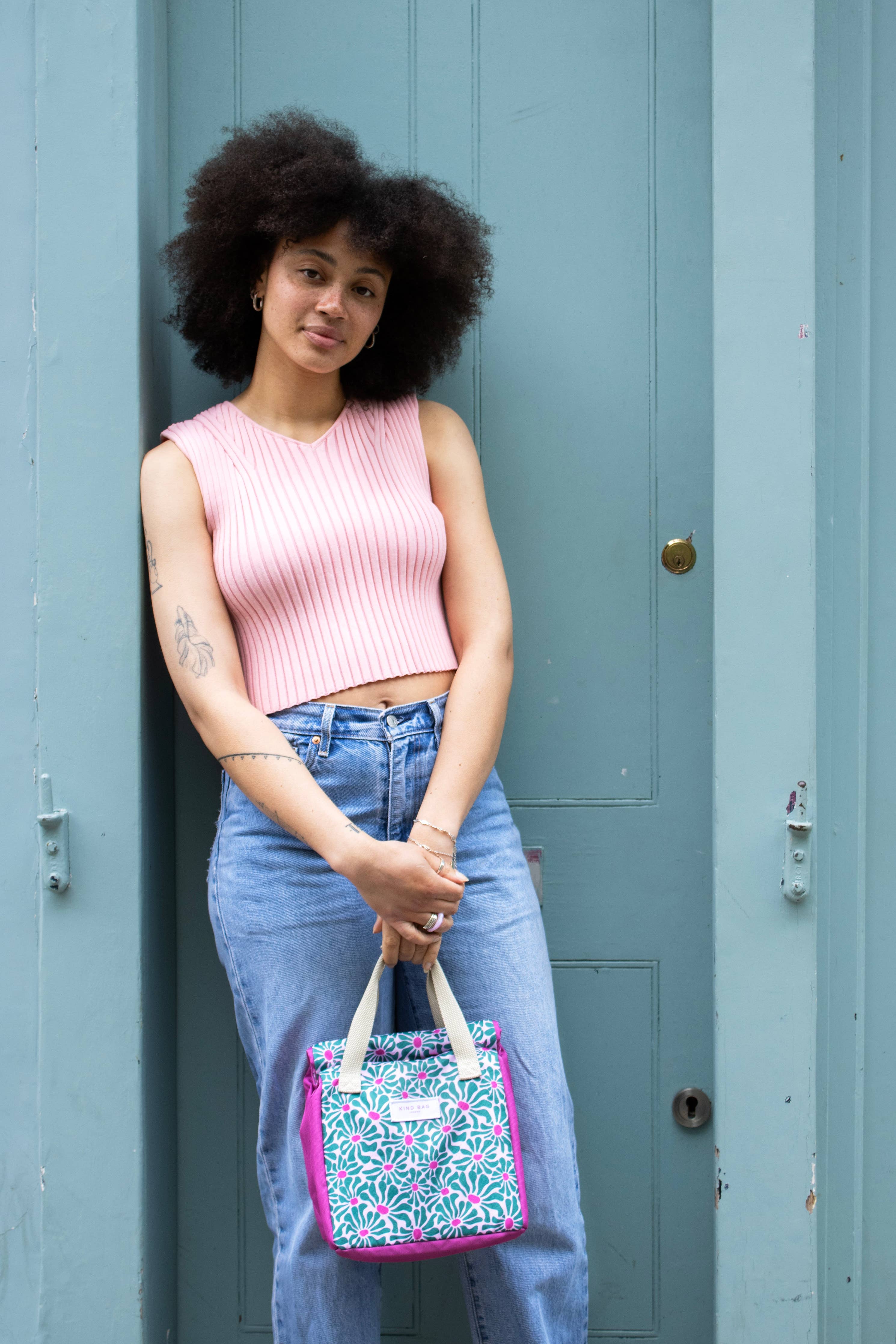 Kind Bags Lunch Bag | Abstract Flowers at Bibelot Leek UK Stockist