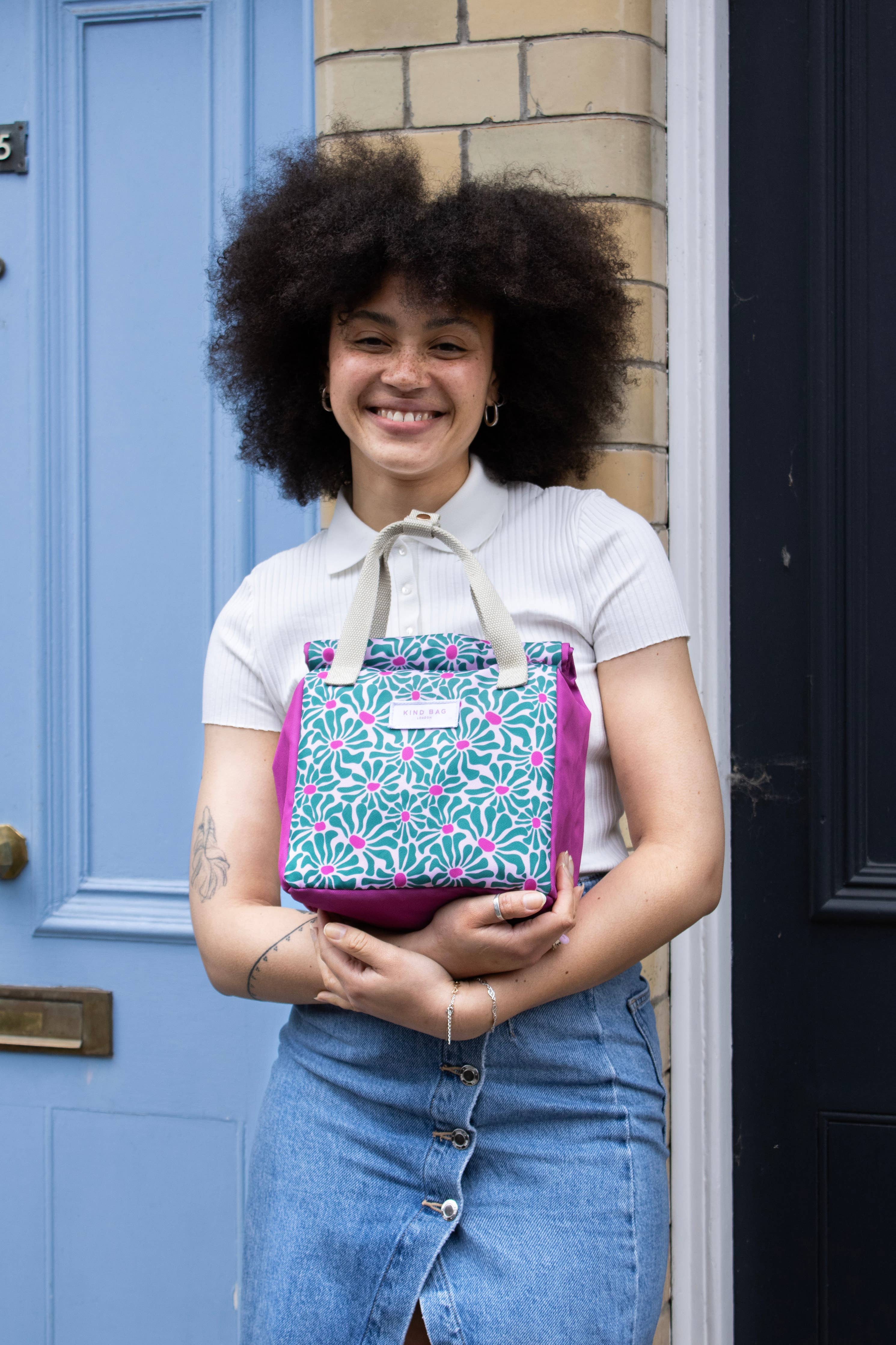 Kind Bags Lunch Bag | Abstract Flowers at Bibelot Leek UK Stockist